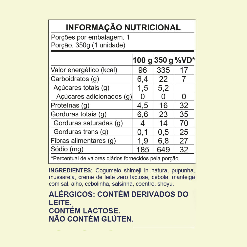 Lasanha de Cogumelos