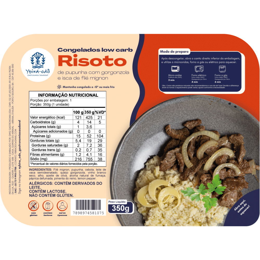 Risoto de pupunha com filé mignon