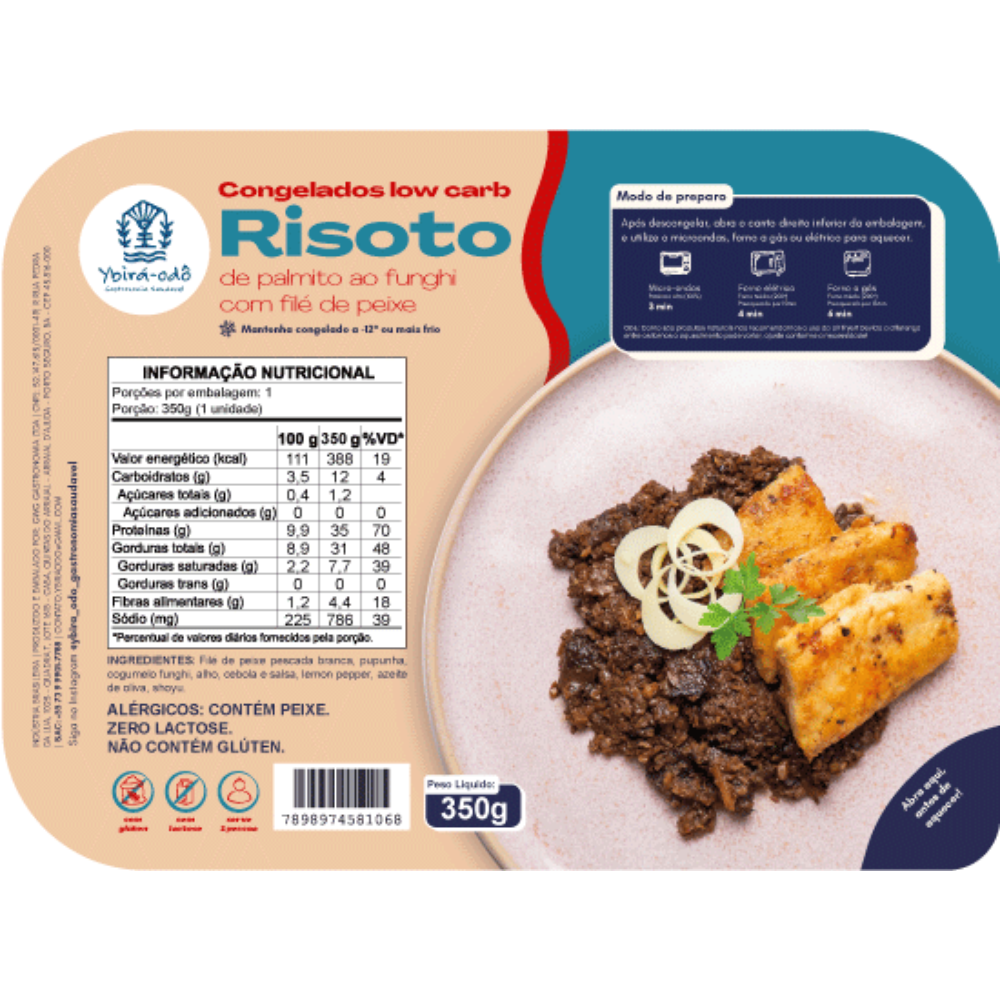 Risoto ao funghi e filé de peixe